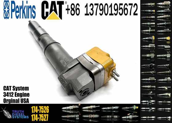 Fuel Injector 1747526 174-7526 20R0758 Compatible with Caterpillar CAT 3408 3412E Diesel Engine Truck AD40 AD45 AE40
