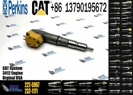 Excavator Engine Parts Fule Injetor 169-7408 174-7527 222-5967 20R-0760 232-1175 173-9272 For 3412E 3408 Fuel Injector