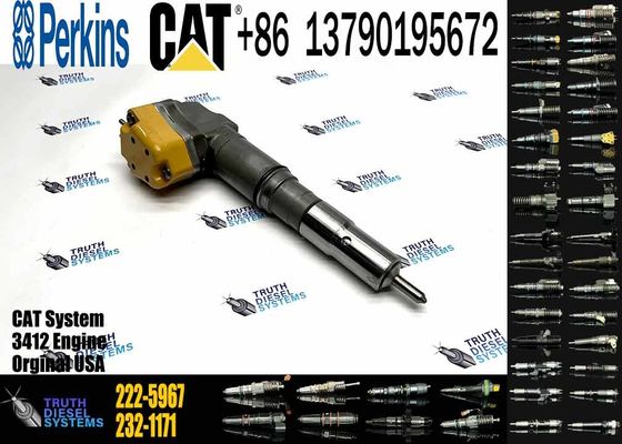 Excavator Engine Parts Fule Injetor 169-7408 174-7527 222-5967 20R-0760 232-1175 173-9272 For 3412E 3408 Fuel Injector
