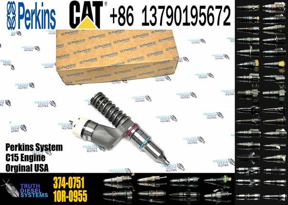 Construction Machinery Parts 374-0751 20R-2285 Common Rail Fuel Injector for Caterpillar C15 Excavator Engine